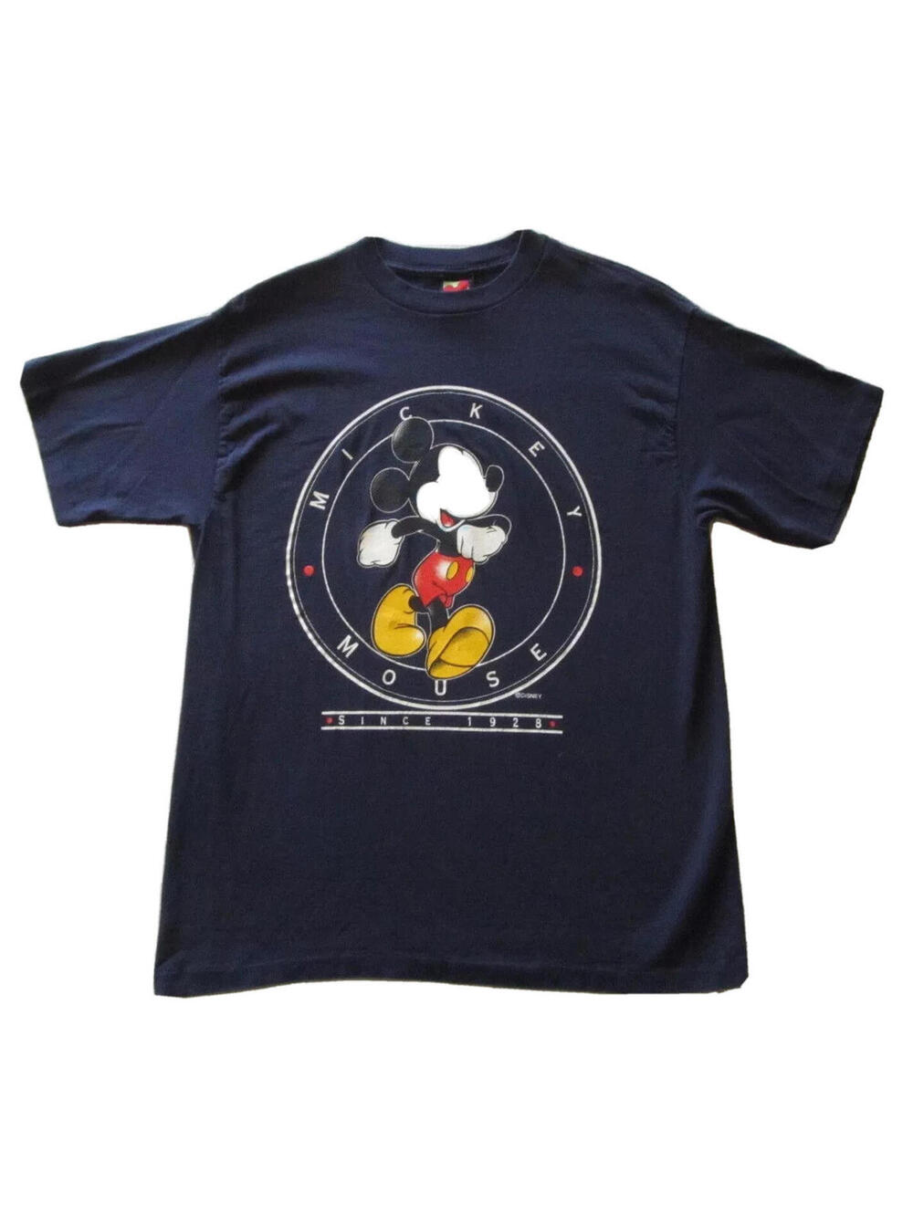 Mickey Unlimited Men's Women's Navy Graphic T Shirt - Large Vintage